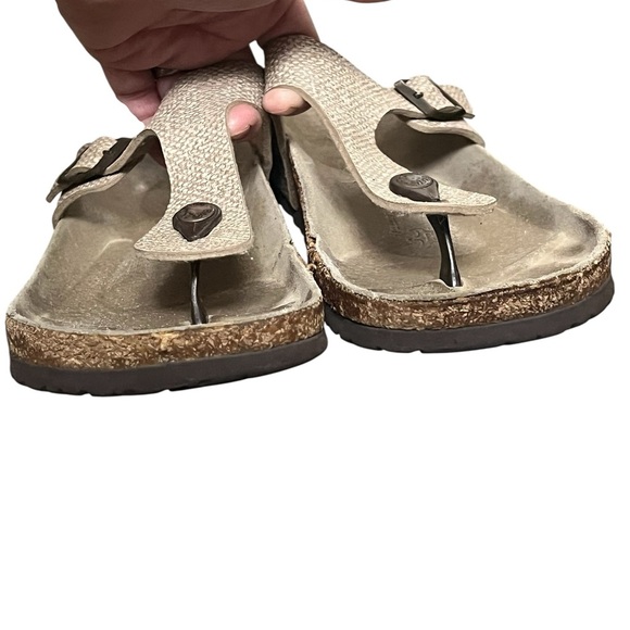 Birkenstock Papillio gizeh tan textured leather sandals - Picture 3 of 12